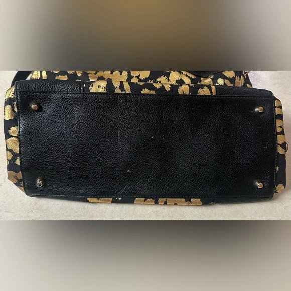 Juicy Couture 2013” Beverly Leopard Daydreamer Tote in Black & Metallic Gold NWT - Picture 12 of 16